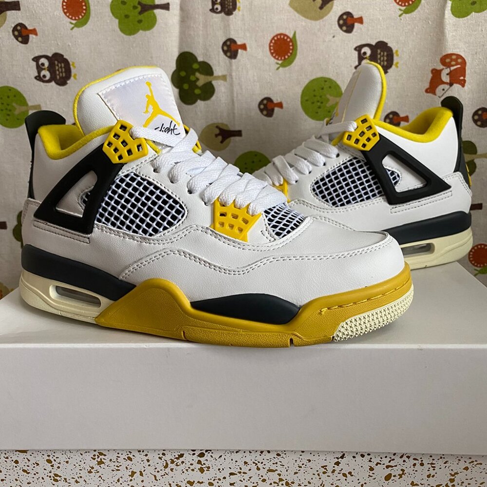 Jordan 4 Vivid Sulfur Coconut Milk Yellow Sneakers Women